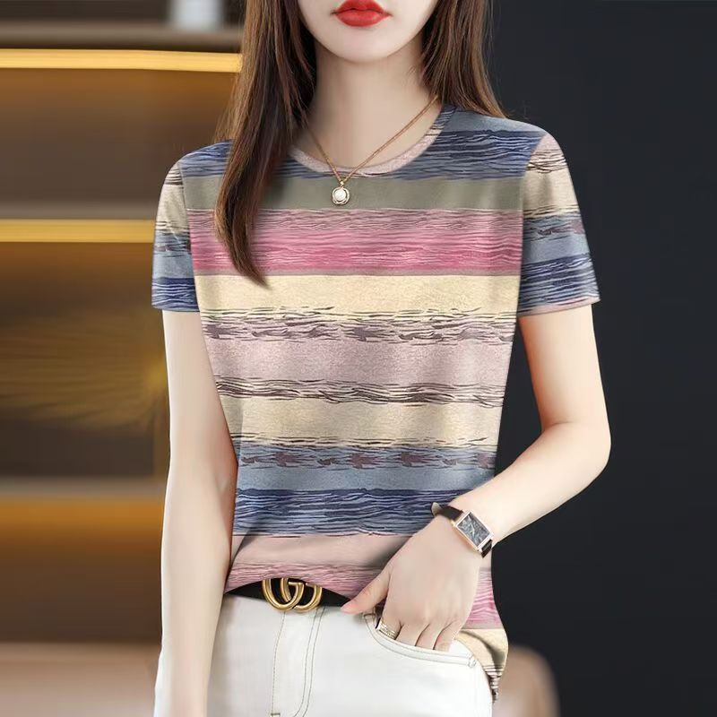 Women Formal Wear Tops - New Summer Round Neck Short-sleeved Outer