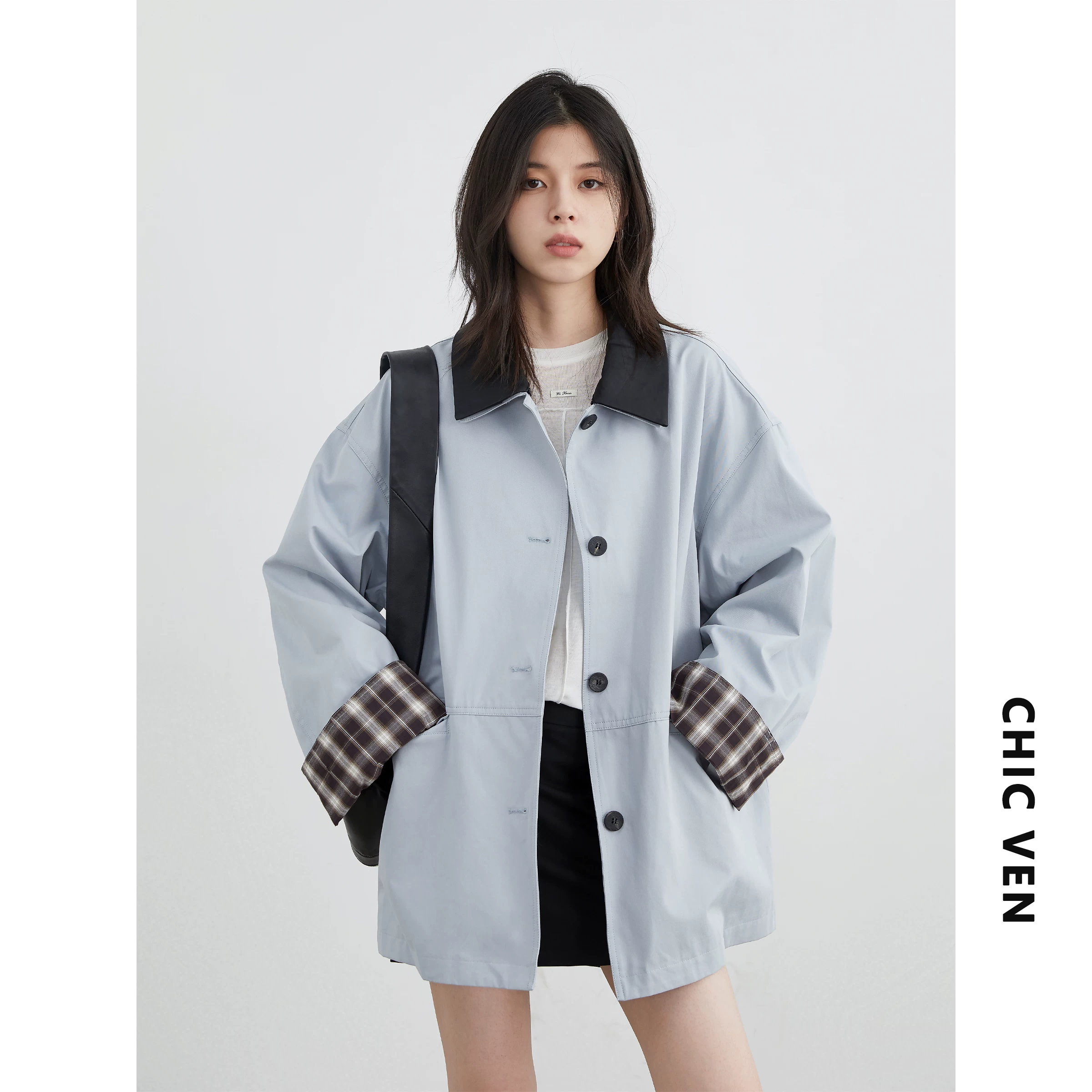 CHIC VEN Korean Women Mid-leng - Trench Coat Formal avaliação e preço