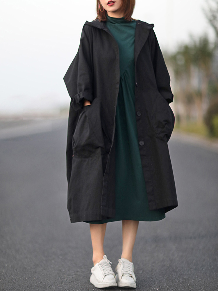 Amax luluE 2024 Autumn Womens  - Trench Coat Formal avaliação e preço
