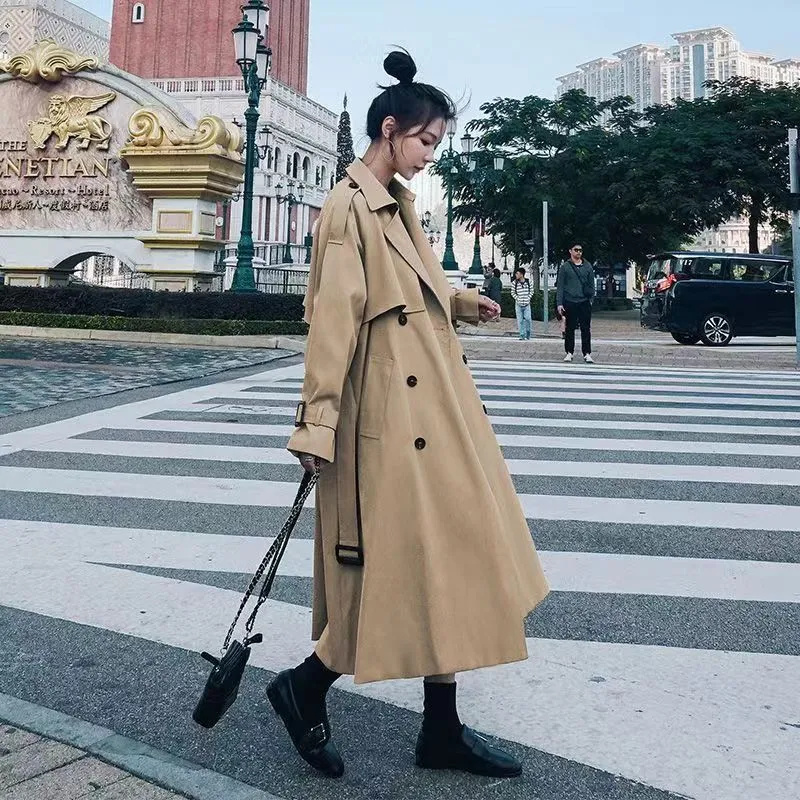 New Streetwear Loose Trench Co - Trench Coat Formal avaliação e preço