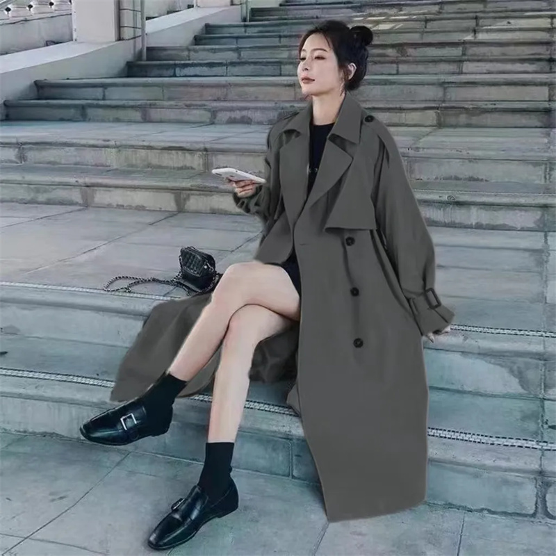 New Streetwear Loose Trench Co - Trench Coat Formal avaliação e preço