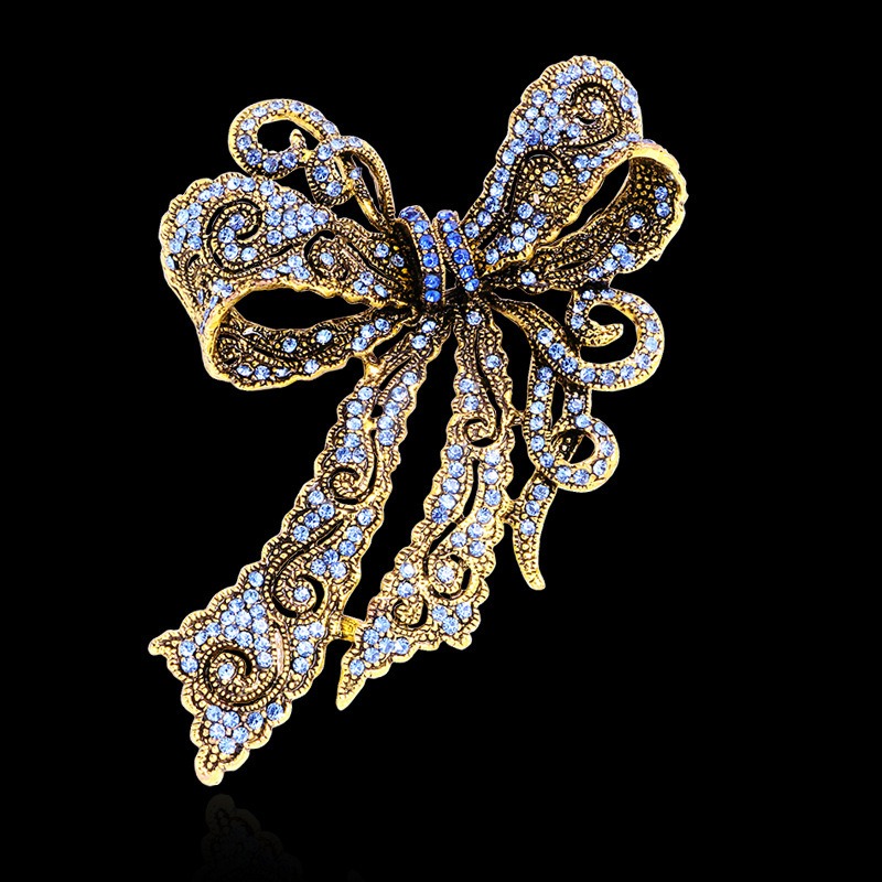 Vintage Bow-Shaped Brooch, Ele - Vintage Women'S Formal Wear avaliação e preço