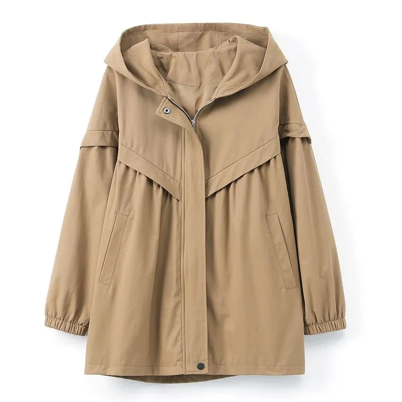 5XL Hooded Trench Coat Casual  - Trench Coat Formal avaliação e preço