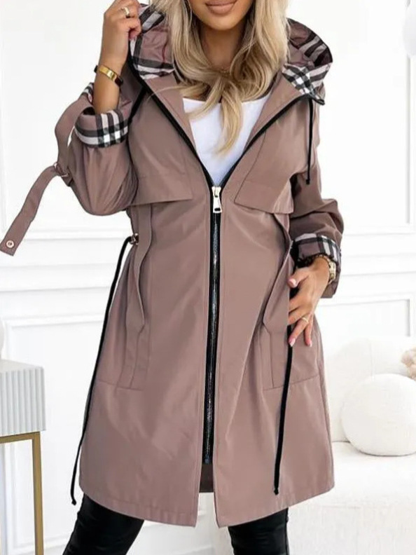 Fashion Trench Coat Woman Autu - Trench Coat Formal avaliação e preço