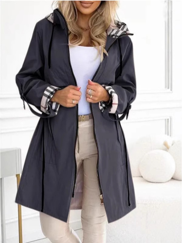Fashion Trench Coat Woman Autu - Trench Coat Formal avaliação e preço
