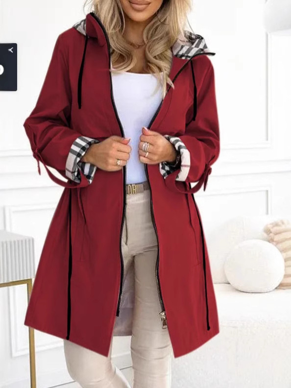 Fashion Trench Coat Woman Autu - Trench Coat Formal avaliação e preço