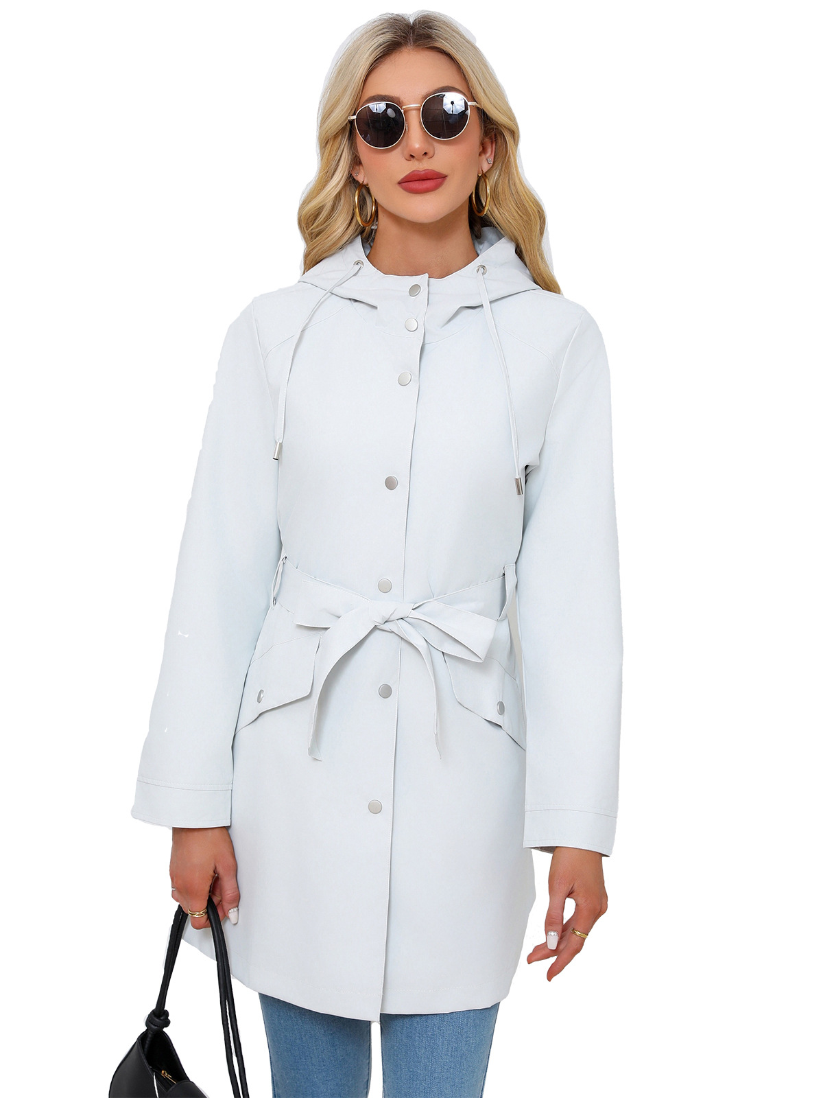 Spring Autumn New Hooded Water - Trench Coat Formal avaliação e preço