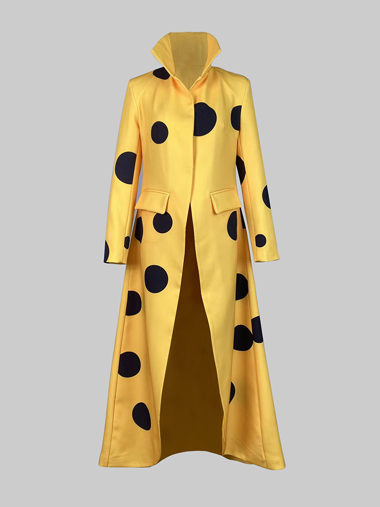 Gymystars Polka-Dot Woolen Coa - Trench Coat Formal avaliação e preço
