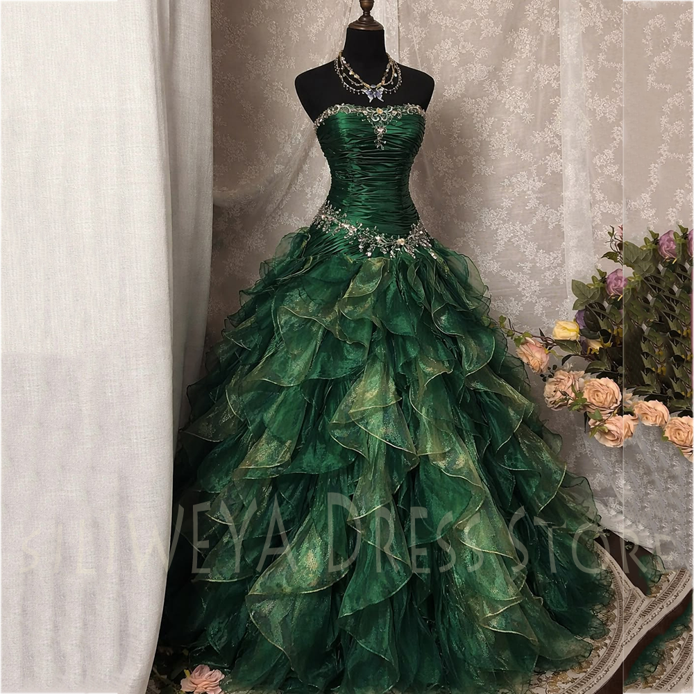 Green Strapless Ball Gown Even - Vintage Women'S Formal Wear avaliação e preço